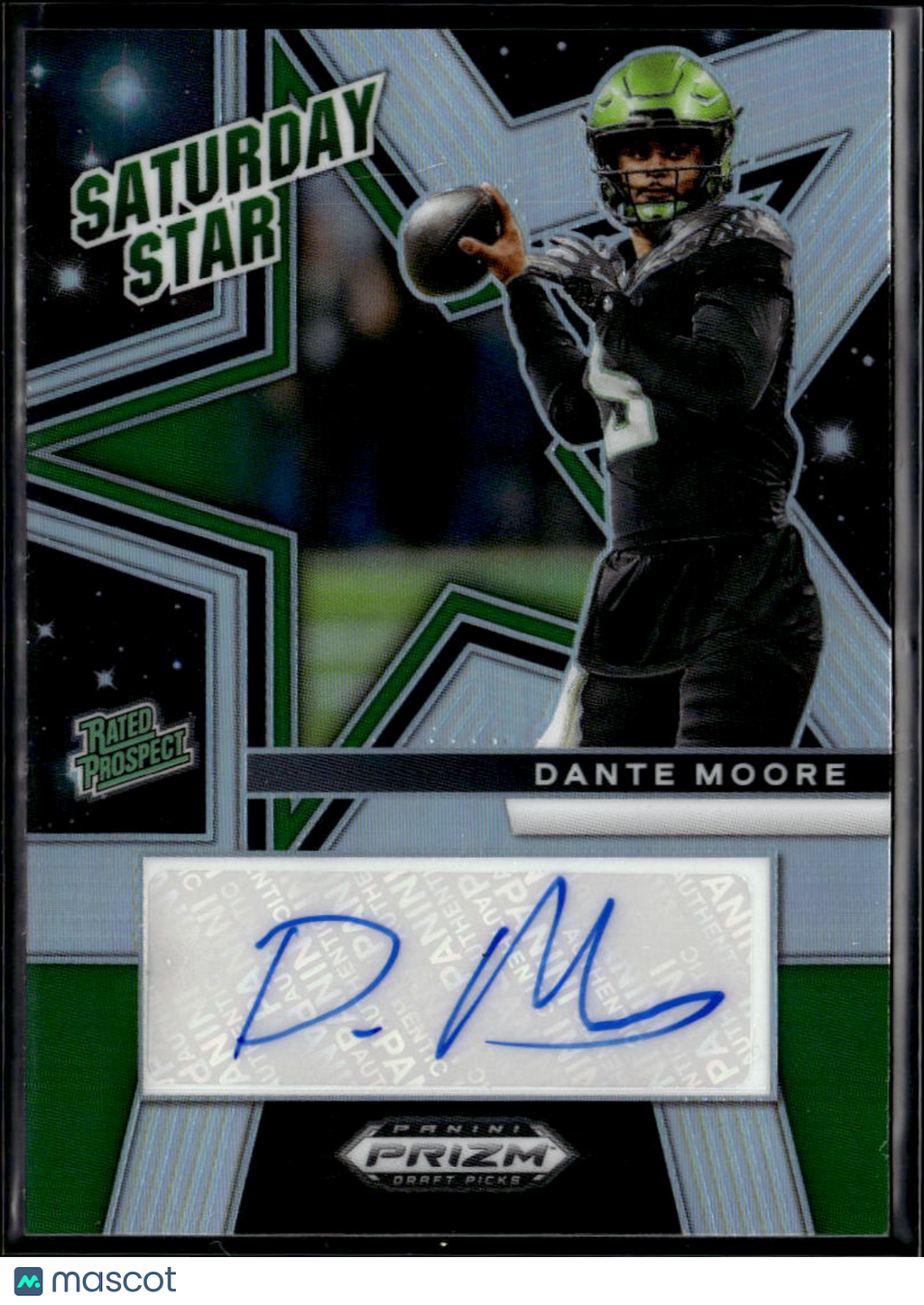 Dante Moore 2025 Prizm Draft Picks Saturday Star Auto Autograph RC Oregon Ducks