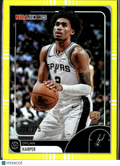 Dylan Harper 2026 Topps NBA Hoops Rookie RC Yellow 238/275 San Antonio Spurs