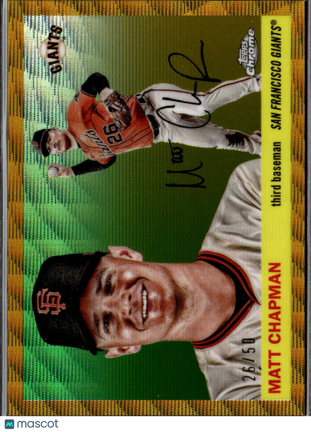 Matt Chapman 2025 Topps Chrome Platinum GOLD Refractor 25/50 Giants