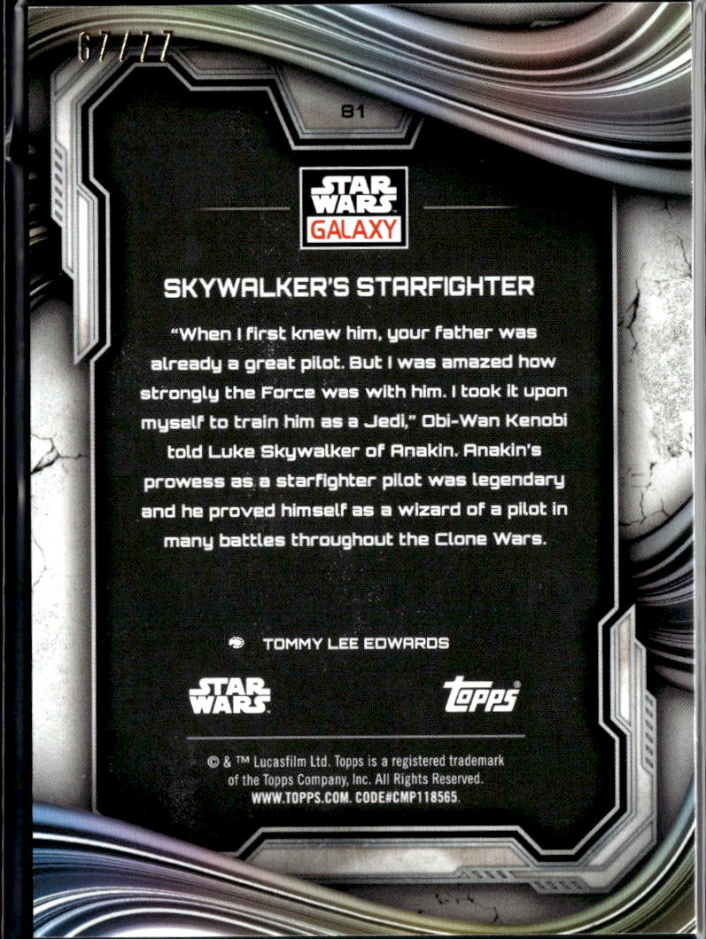 Skywalker's Starfighter Topps Star Wars Galaxy Logofractor 67/77 #81