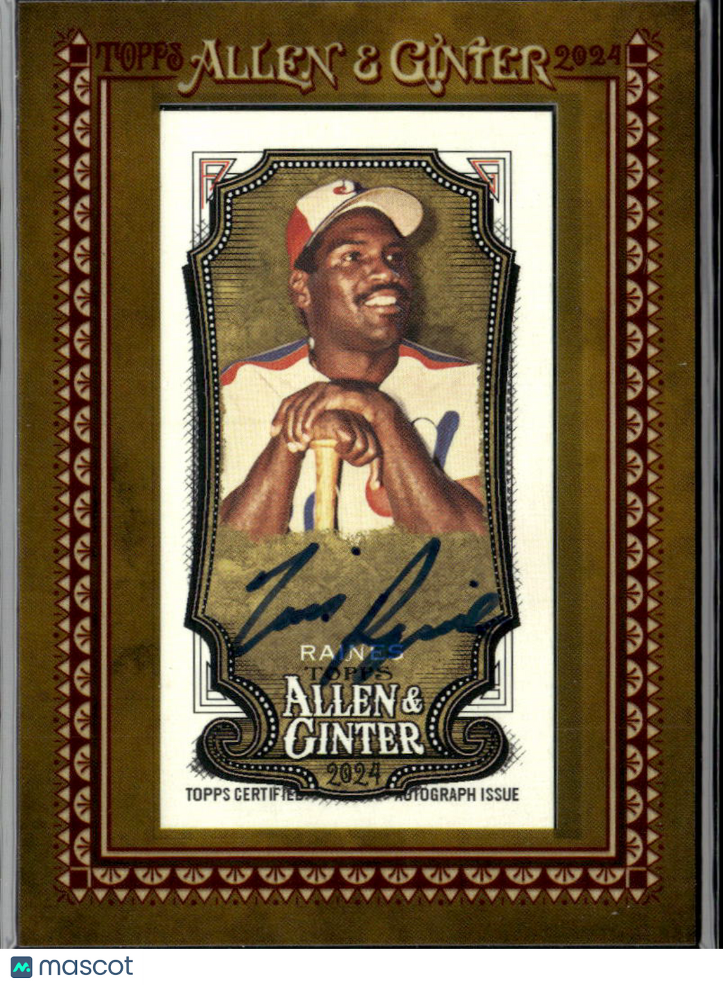 Tim Raines 2024 Topps Allen & Ginter Framed Auto Autograph Mini Montreal Expos