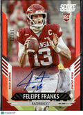 Feleipe Franks 2021 Score Red Zone Auto Autograph RC 16/20 Arkansas Razorbacks