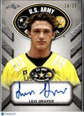 Levi Draper 2017 Leaf U.S. Army Auto Autograph Collinsville Sooners 10/25