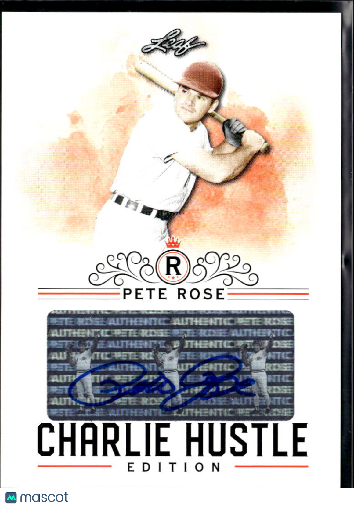 Pete Rose 2020 Leaf Charlie Hustle Auto Autograph Cincinnati Reds
