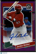 Jordan Walker 2023 Optic Rated Rookie Auto Autograph RC 11/25 Stl Cardinals