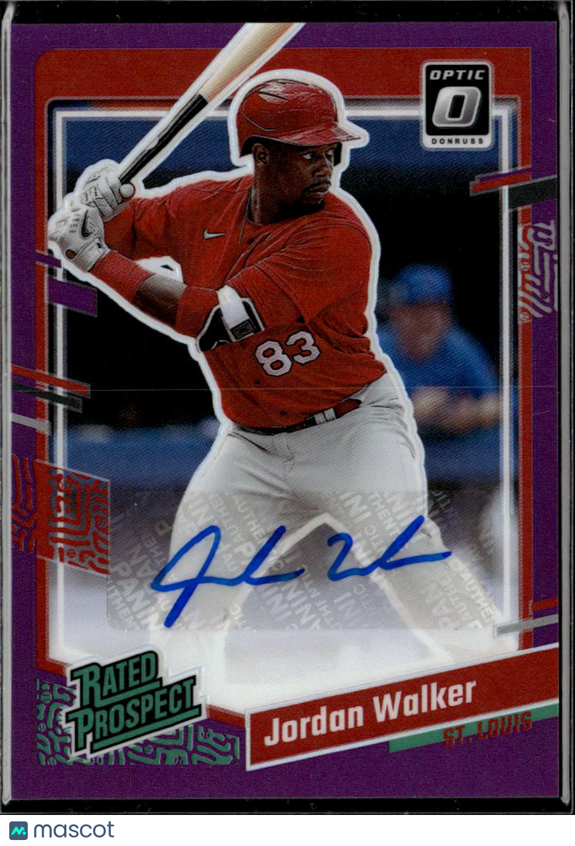 Jordan Walker 2023 Optic Rated Rookie Auto Autograph RC 11/25 Stl Cardinals