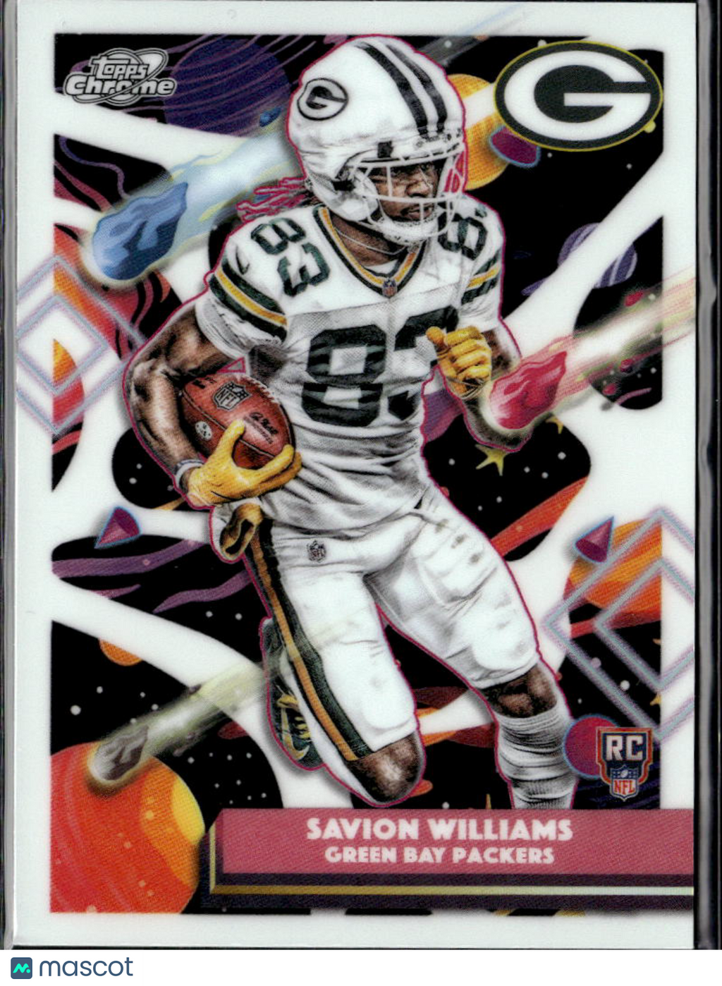 Savion Williams 2025 Topps Chrome Cosmic White Hole SSP RC Green Bay Packers