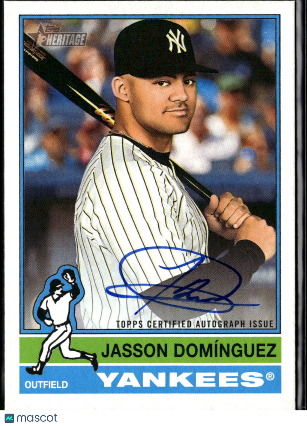 Jasson Domínguez 2025 Topps Heritage Real One Auto Autograph New York Yankees