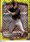 Bo Walker 2025 Bowman Chrome 1st Yellow XFractor 68/75 Arizona Diamondbacks
