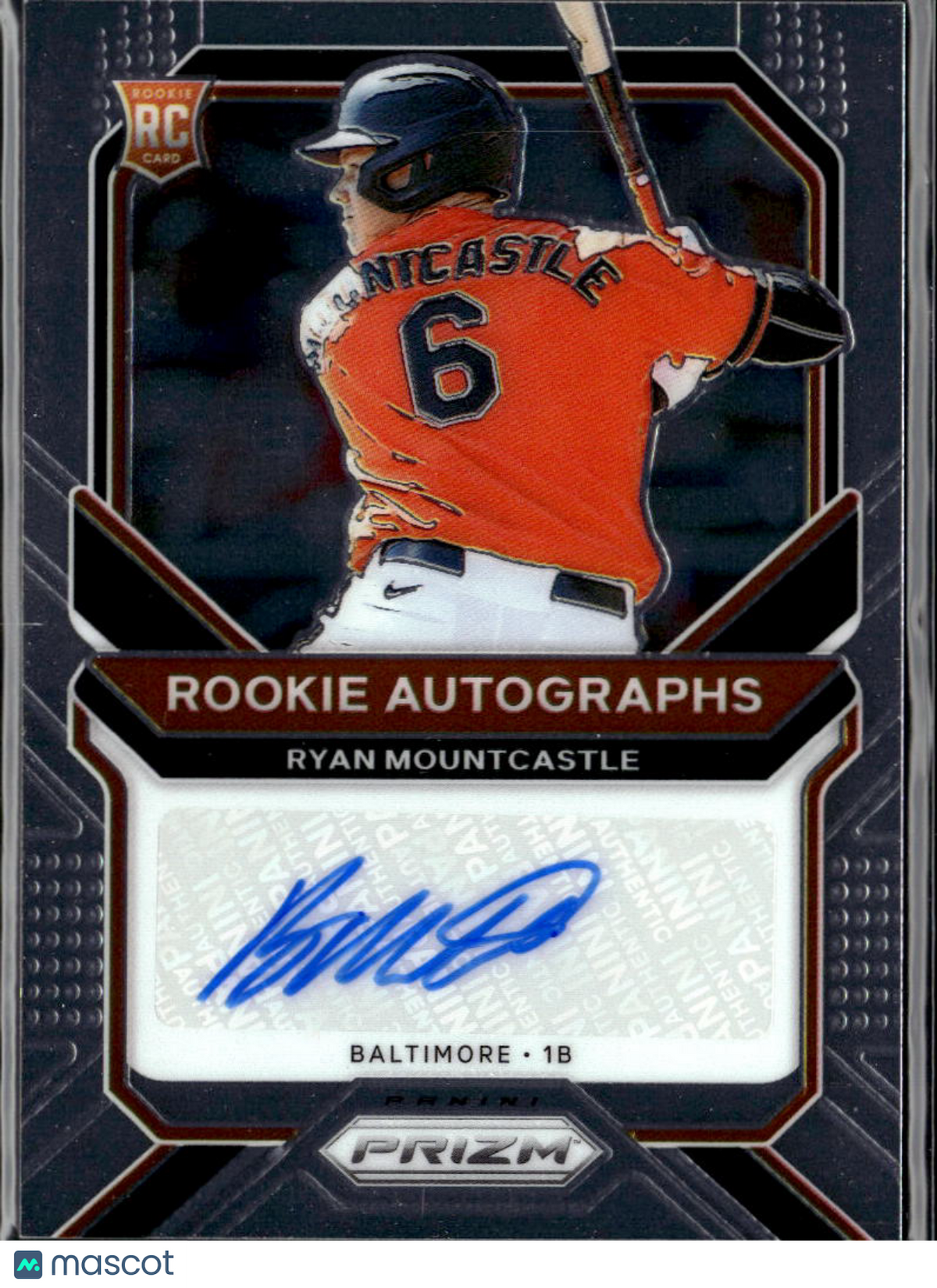 Ryan Mountcastle 2021 Prizm Auto Autograph RC Rookie Baltimore Orioles