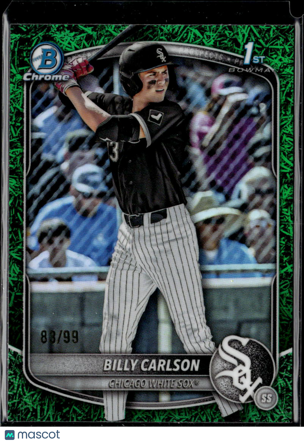 Billy Carlson 2025 Bowman Chrome 1st Green Grass RC 83/99 Chicago White Sox
