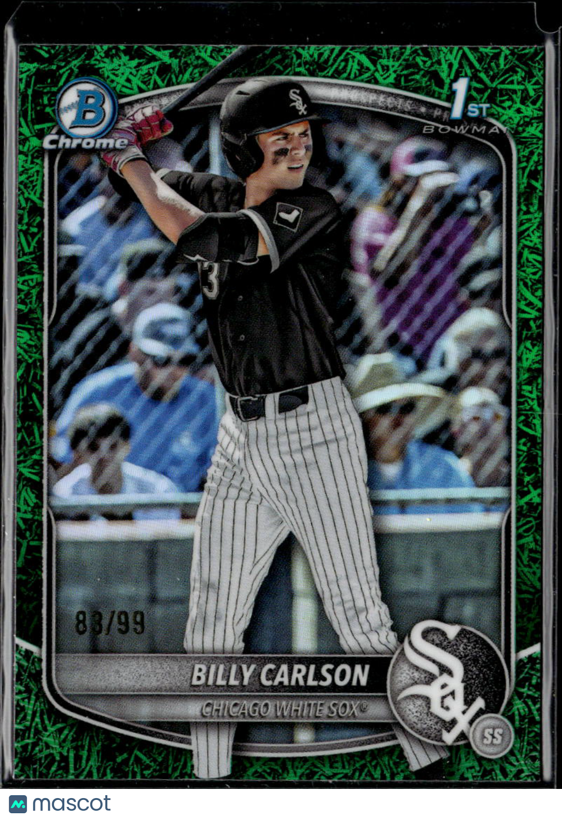 Billy Carlson 2025 Bowman Chrome 1st Green Grass RC 83/99 Chicago White Sox