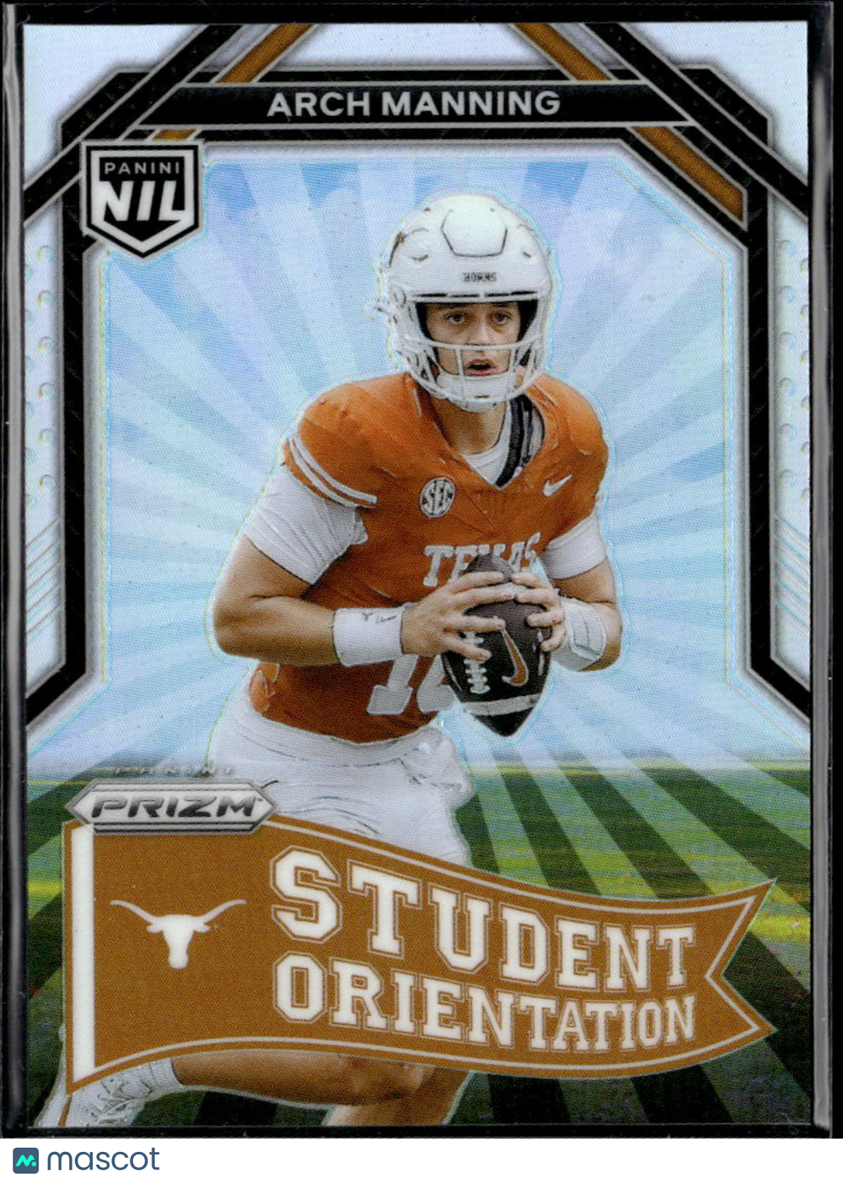 Arch Manning 2025 Prizm Student Orientation Silver Prizm Rookie Texas Longhorns