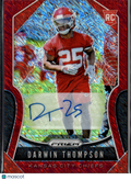 Darwin Thompson 2019 Prizm Auto Autograph RC Red Shimmer 6/25 Jenks Chiefs