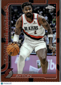 Deandre Ayton 2025 Topps Chrome Orange Refractor 8/25 Portland Trail Blazers