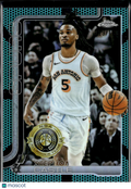 Stephon Castle 2025 Topps Chrome Aqua Basketball Refractor 28/199 Spurs