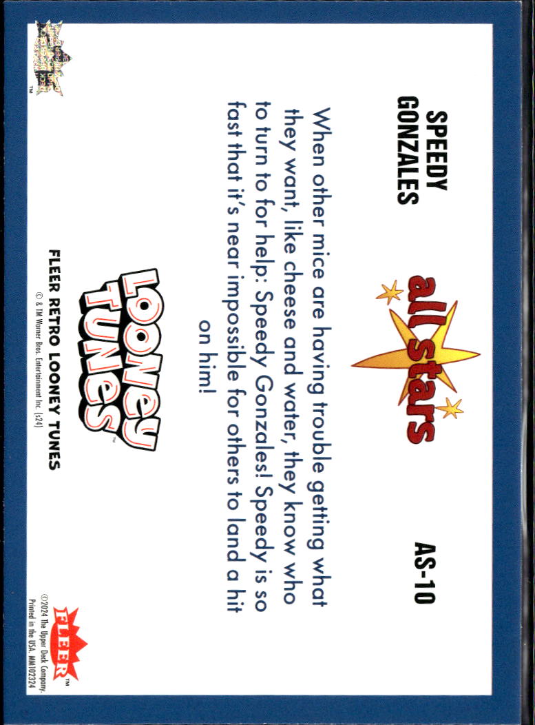 Speedy Gonzalez 2024 Fleer Retro Looney Tunes All-Stars #AS-10