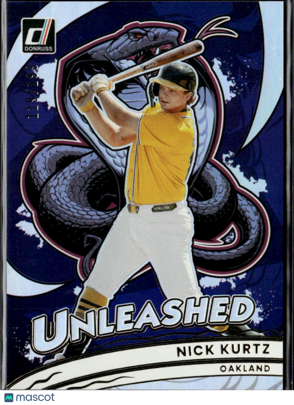 Nick Kurtz 2026 Donruss Unleashed Holo 119/199 Oakland Athletics