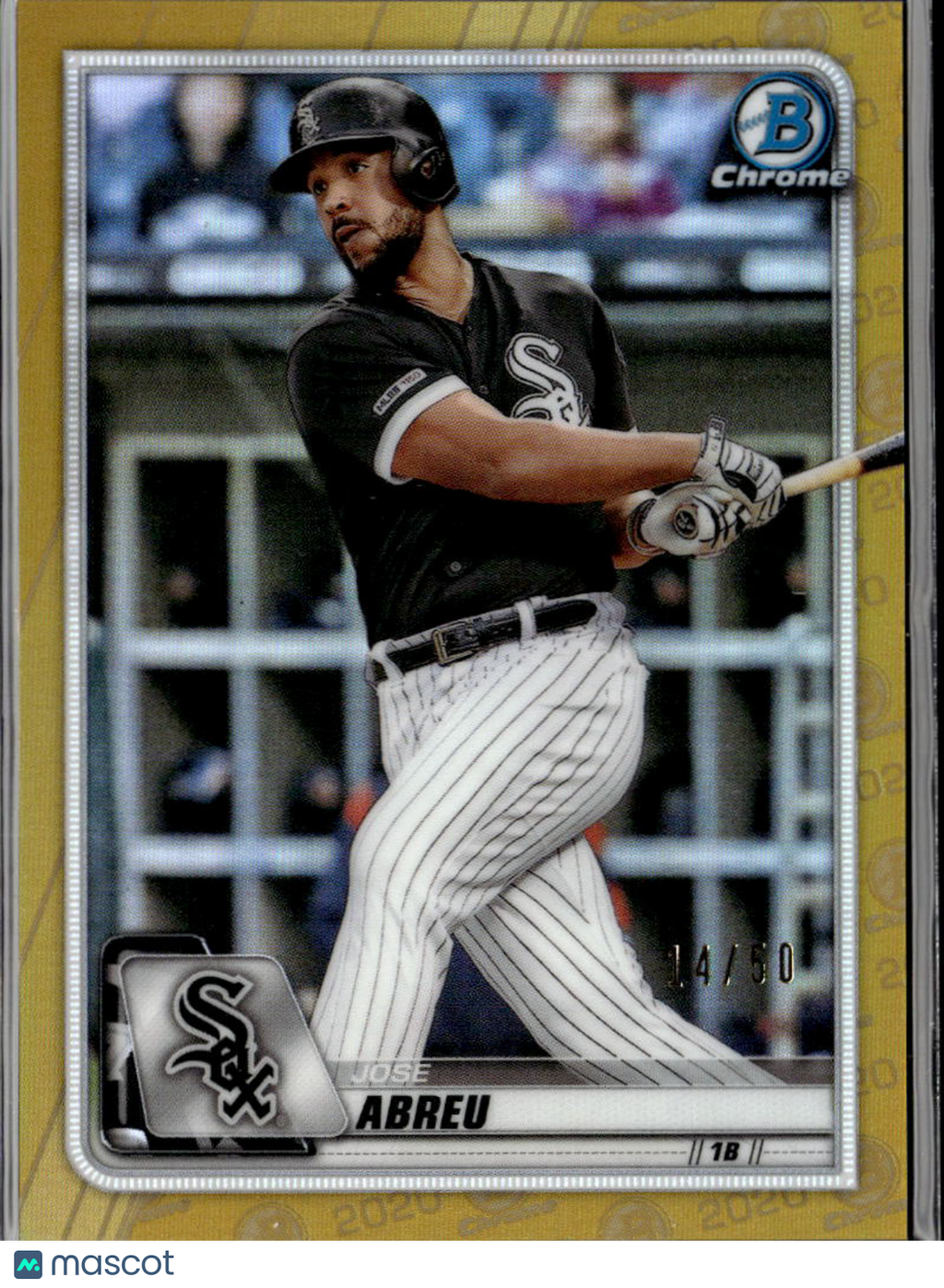 Jose Abreu 2020 Bowman Chrome GOLD Refractor 14/50 Chicago White Sox