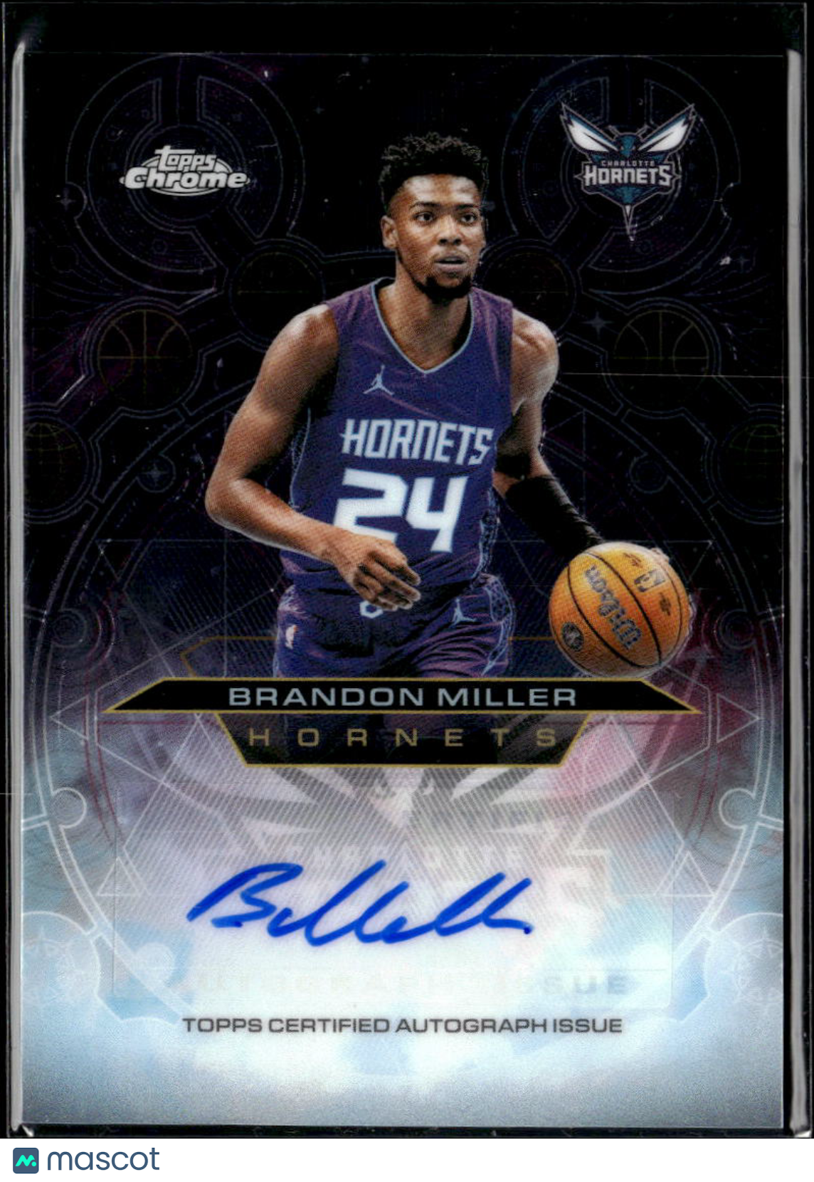Brandon Miller 2026 Topps Chrome Auto Autograph Charlotte Hornets