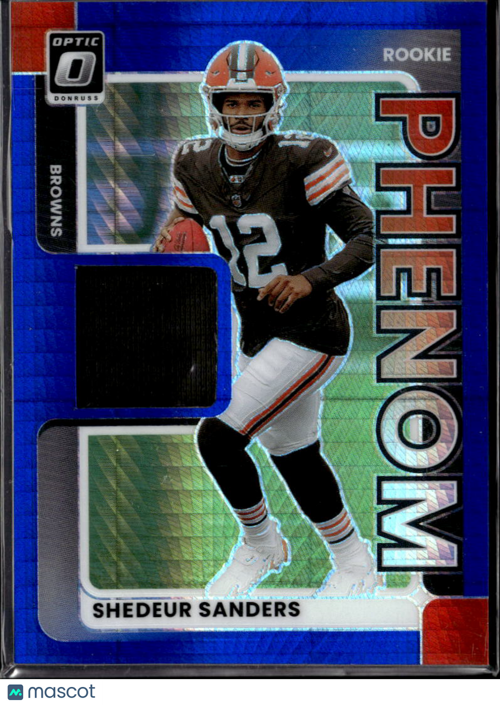Shedeur Sanders 2025 Optic Blue Jersey Patch Rookie RC Cleveland Browns