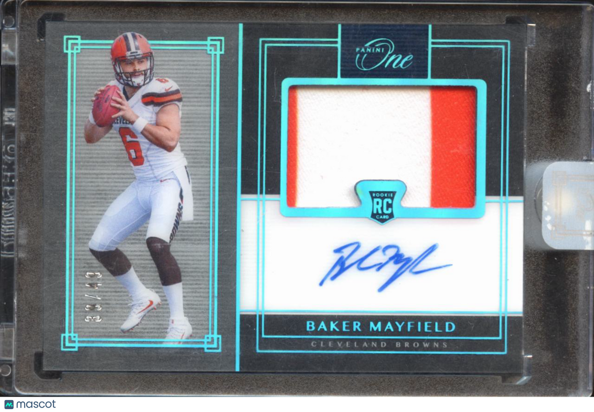 Baker Mayfield 2018 Panini One Auto Autograph Patch RC 39/49 Cleveland Browns