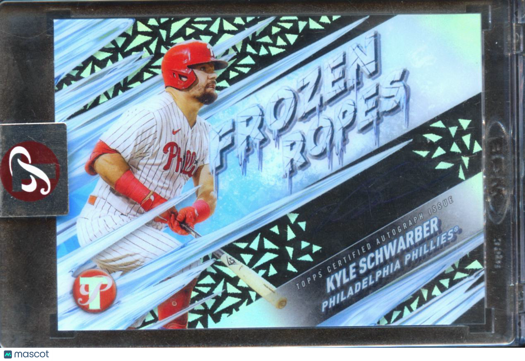 Kyle Schwarber 2024 Topps Pristine Frozen Ropes Auto Autograph Phillies