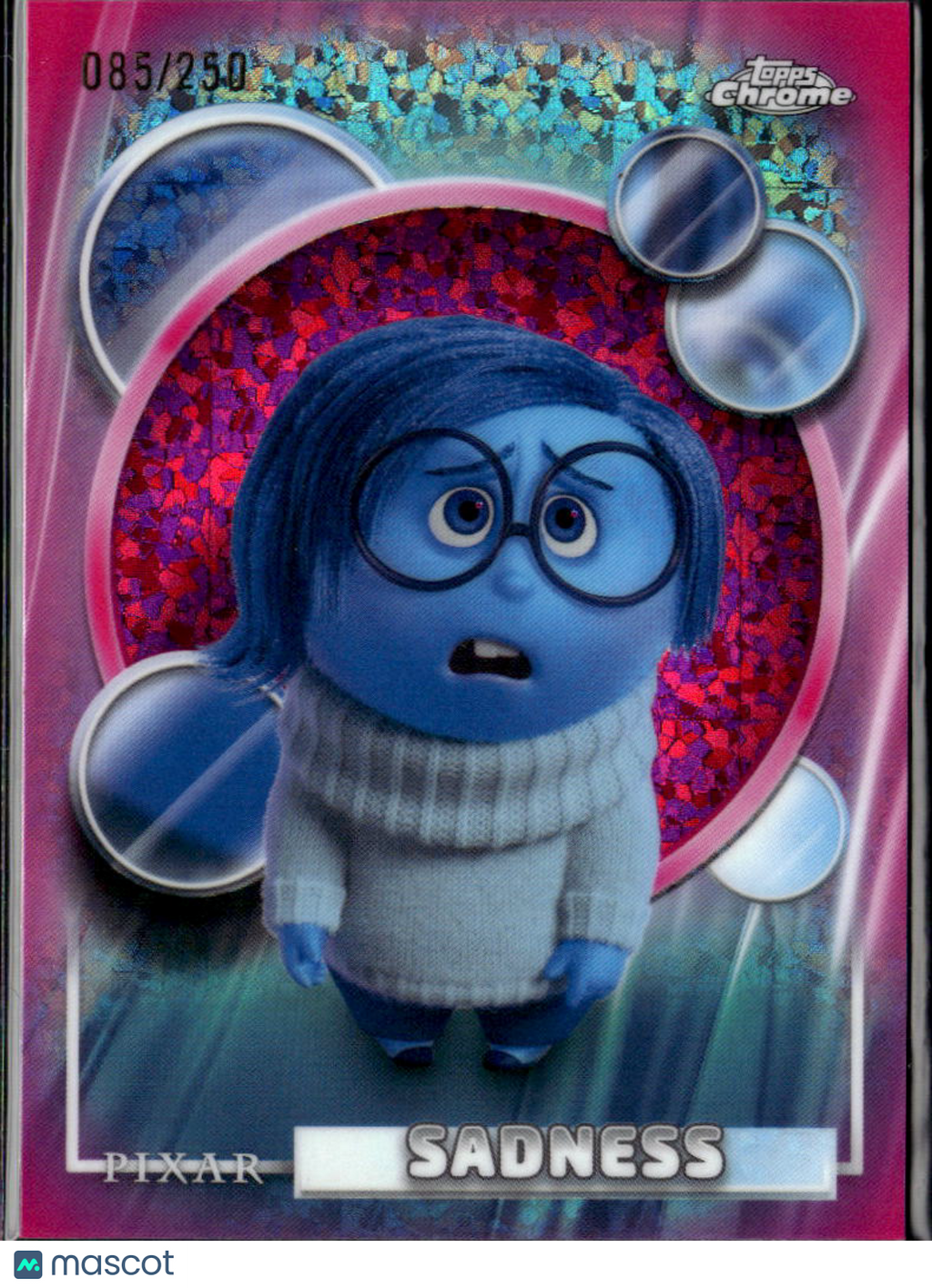 Sadness 2026 Topps Chrome Pixar Pink Refractor 85/250 #172