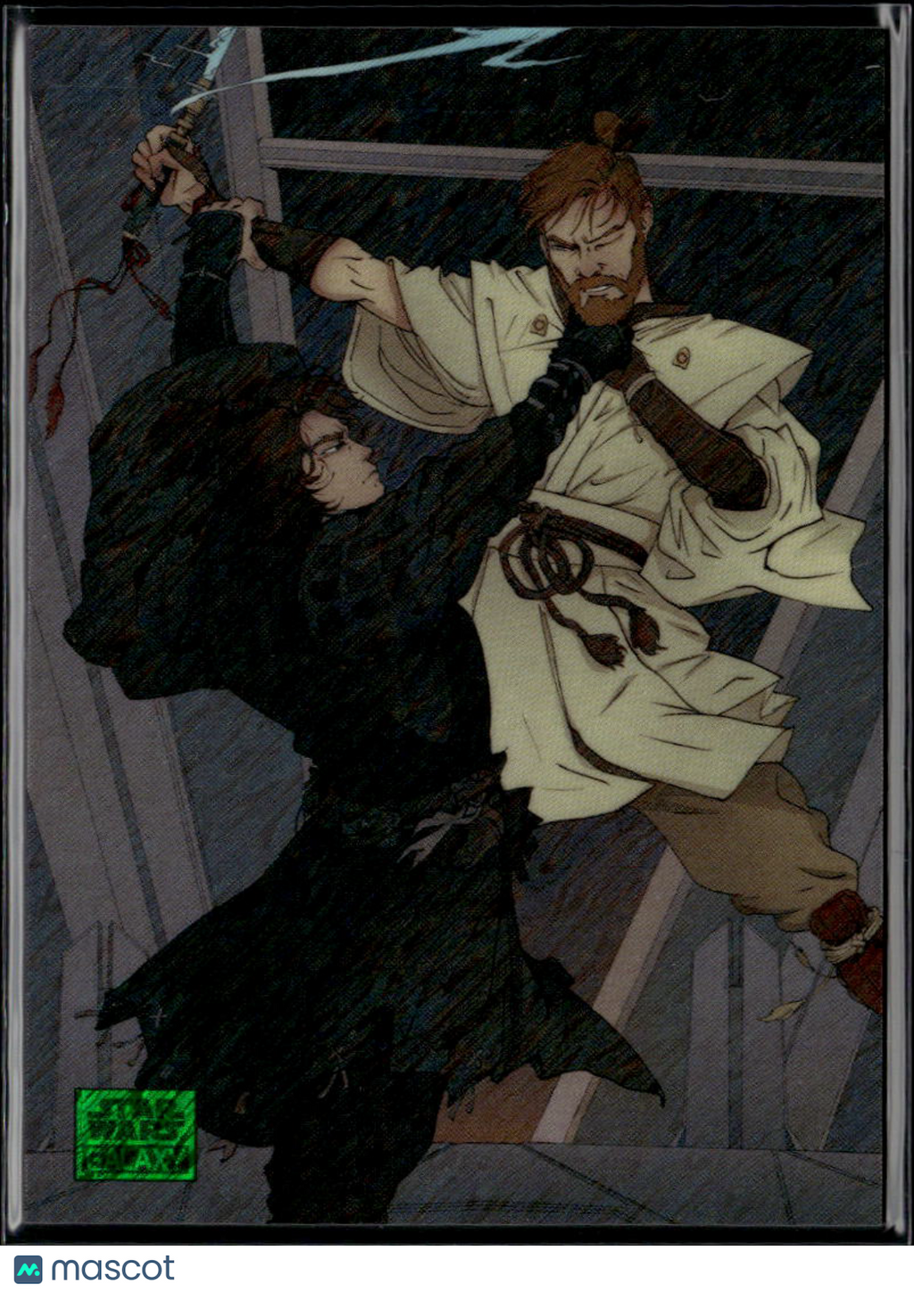 Anakin's Chokehold Topps Star Wars Galaxy Green Shimmer Refractor 185/199