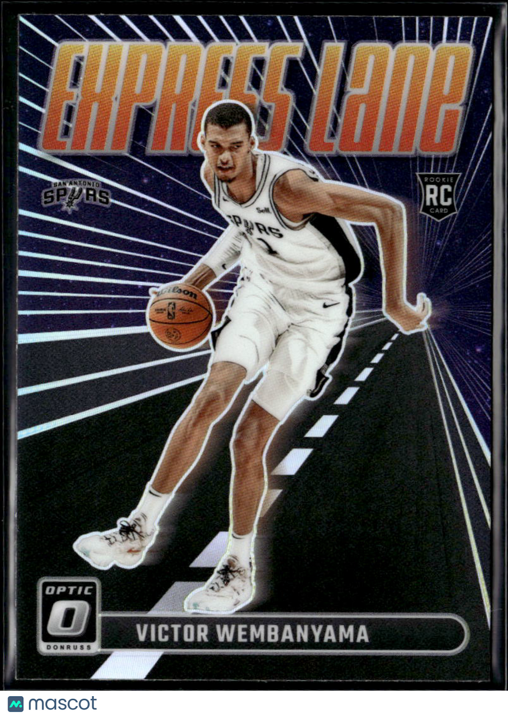 Victor Wembanyama 2023-24 Optic Express Lane Purple Rookie RC San Antonio Spurs