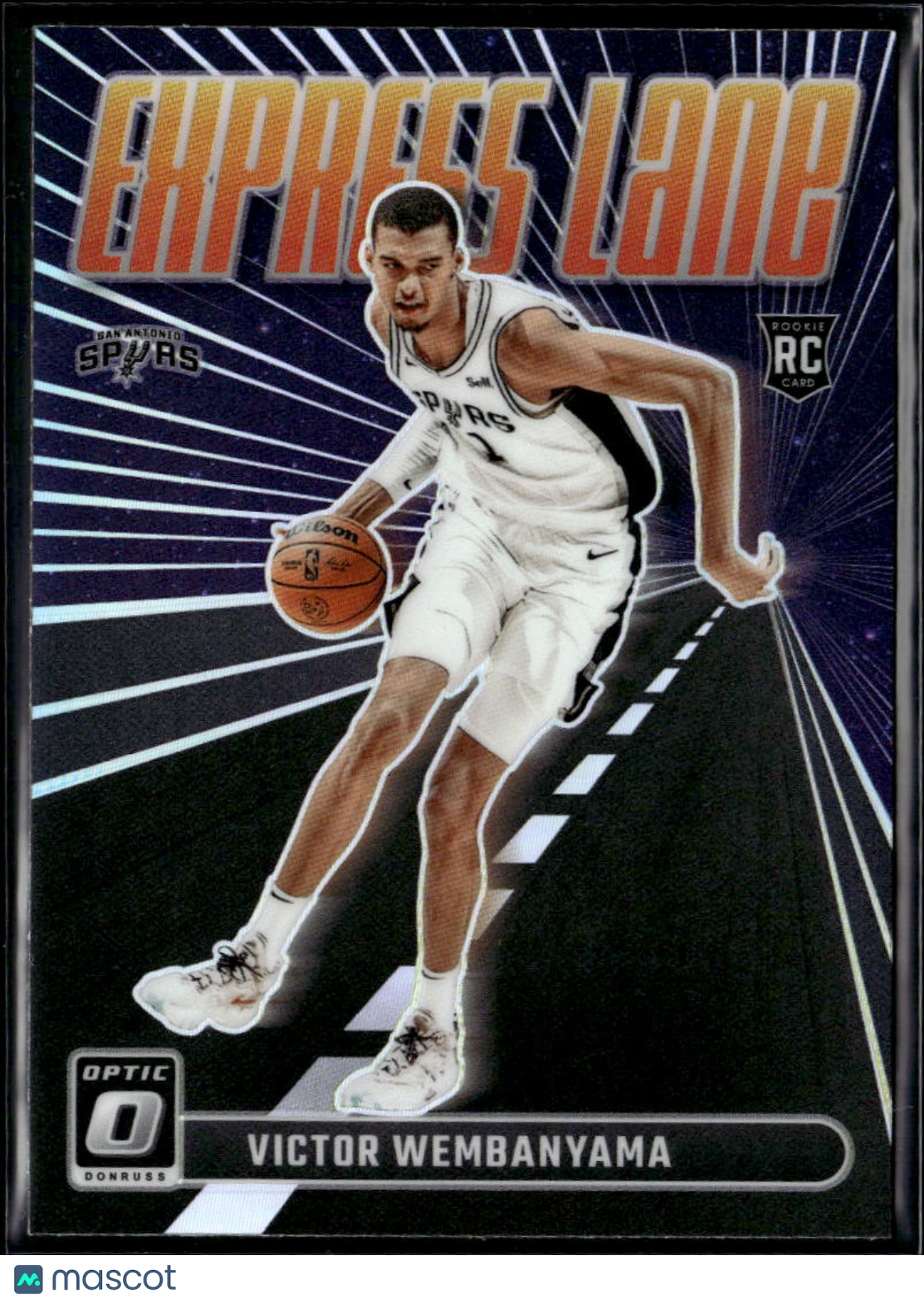 Victor Wembanyama 2023-24 Optic Express Lane Purple Rookie RC San Antonio Spurs