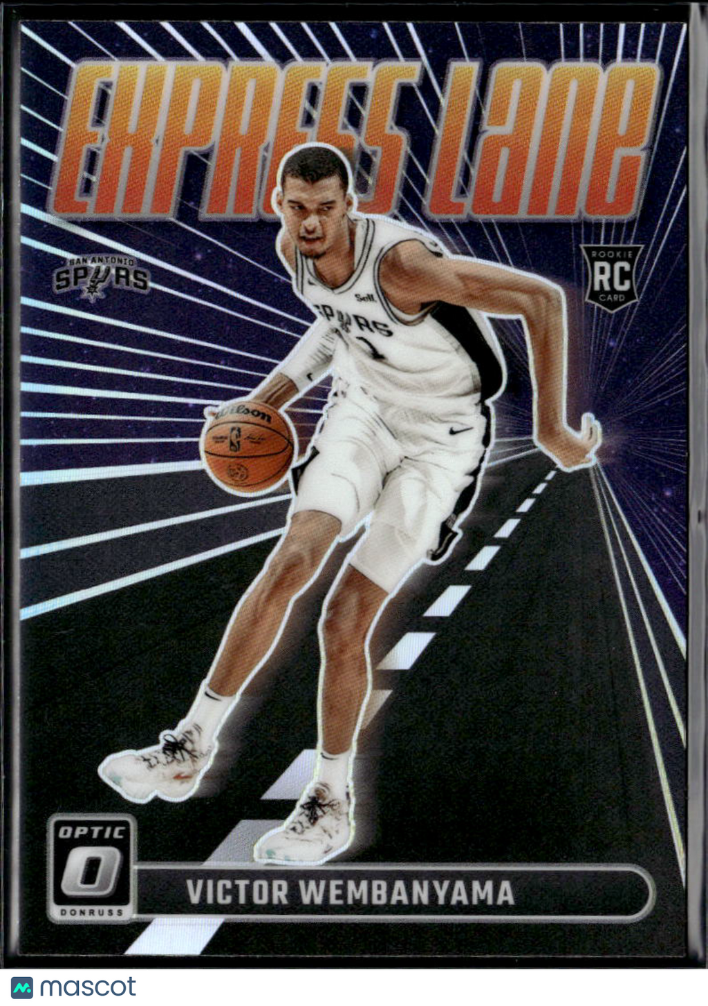 Victor Wembanyama 2023-24 Optic Express Lane Purple Rookie RC San Antonio Spurs
