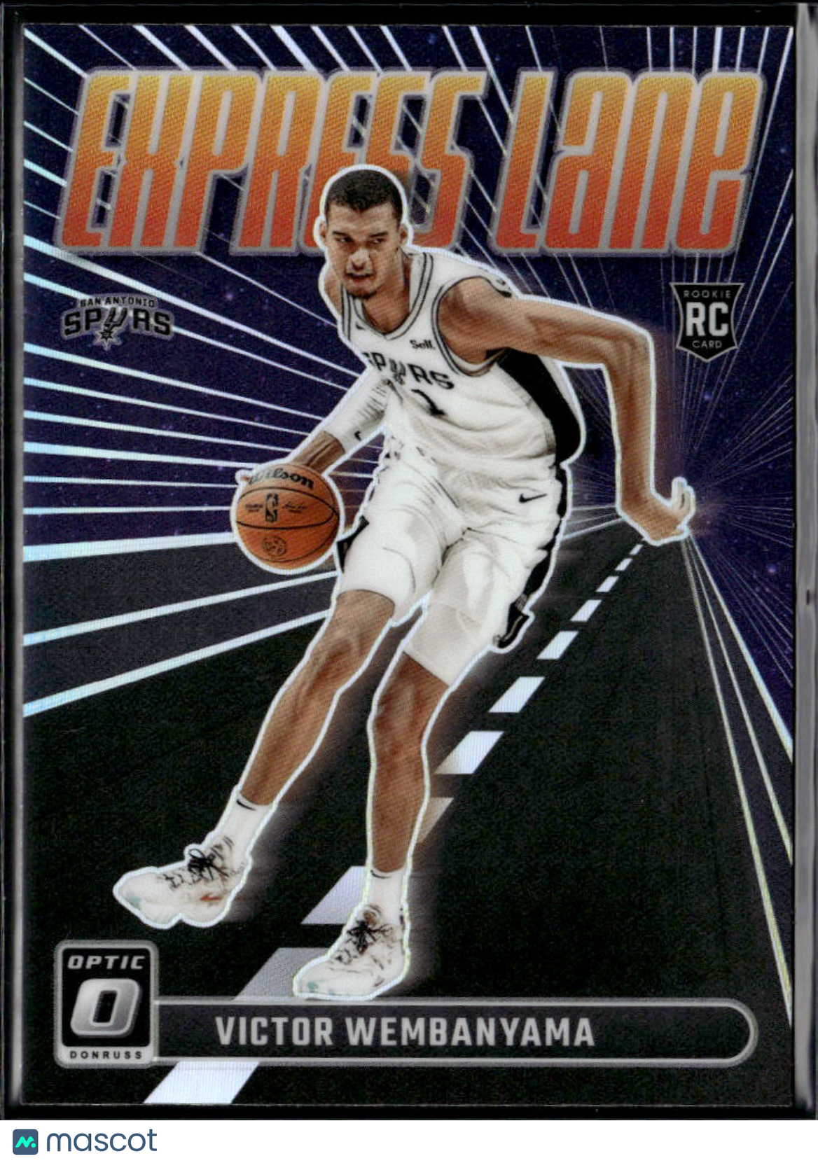 Victor Wembanyama 2023-24 Optic Express Lane Purple Rookie RC San Antonio Spurs