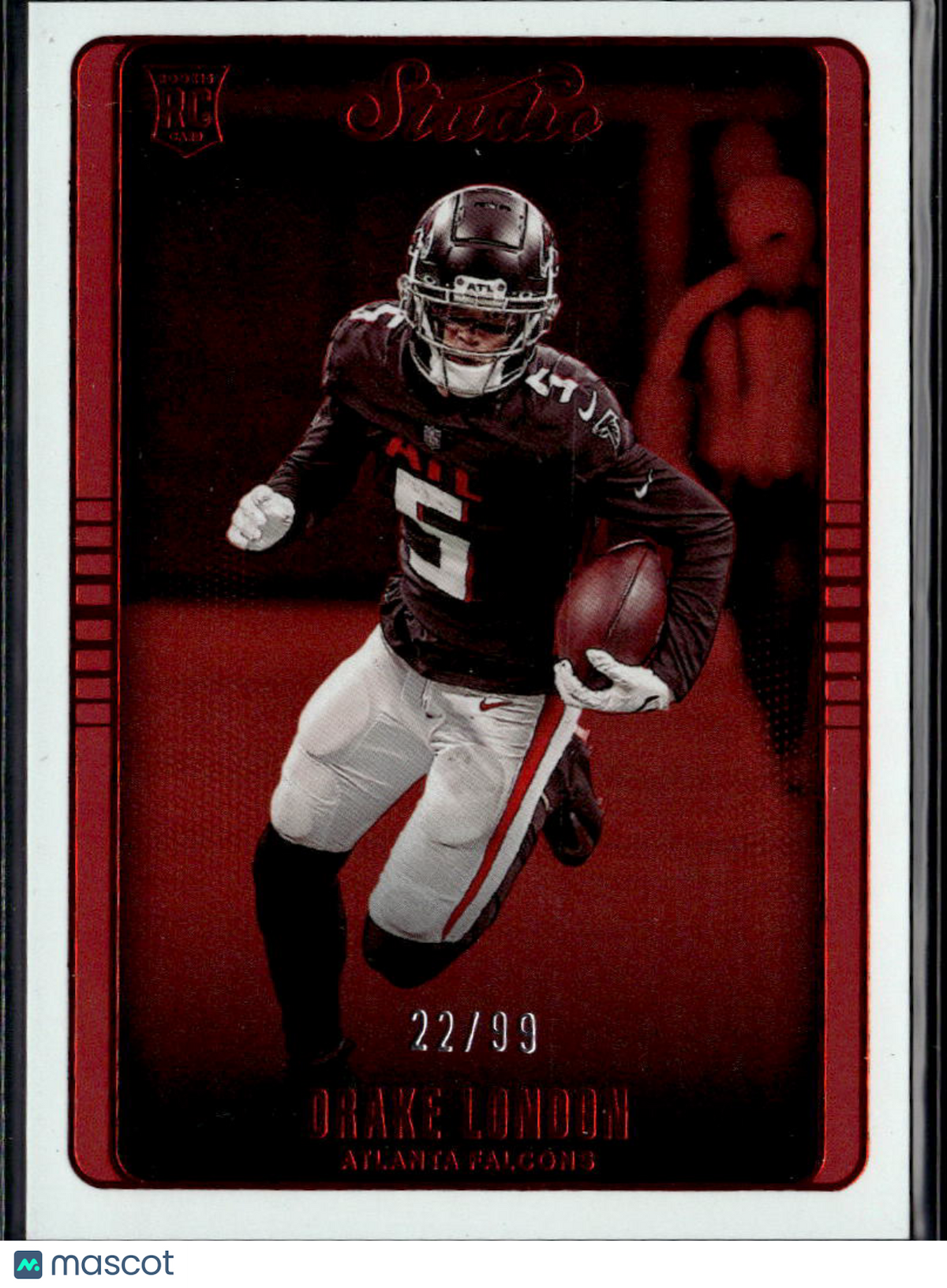 Drake London 2023 Chronicles Studio RED Rookie RC 22/99 Atlanta Falcons