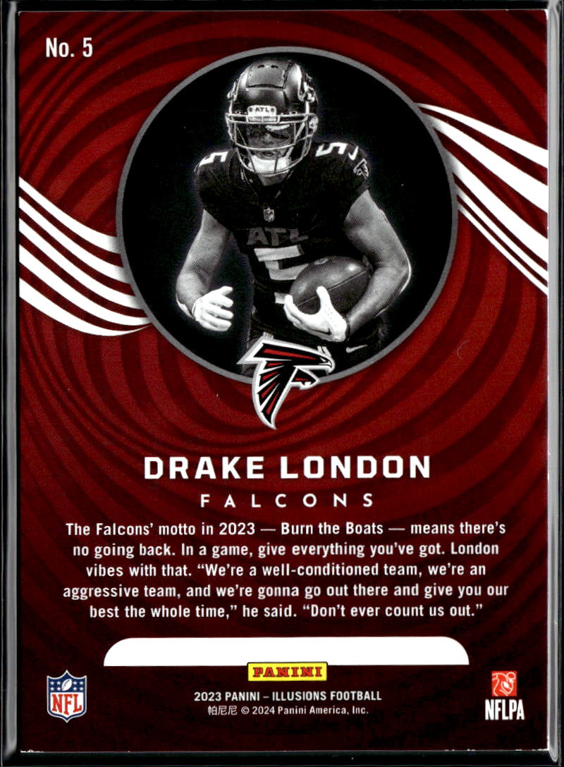 Drake London 2023 Illusions Auto Autograph 152/199 Atlanta Falcons