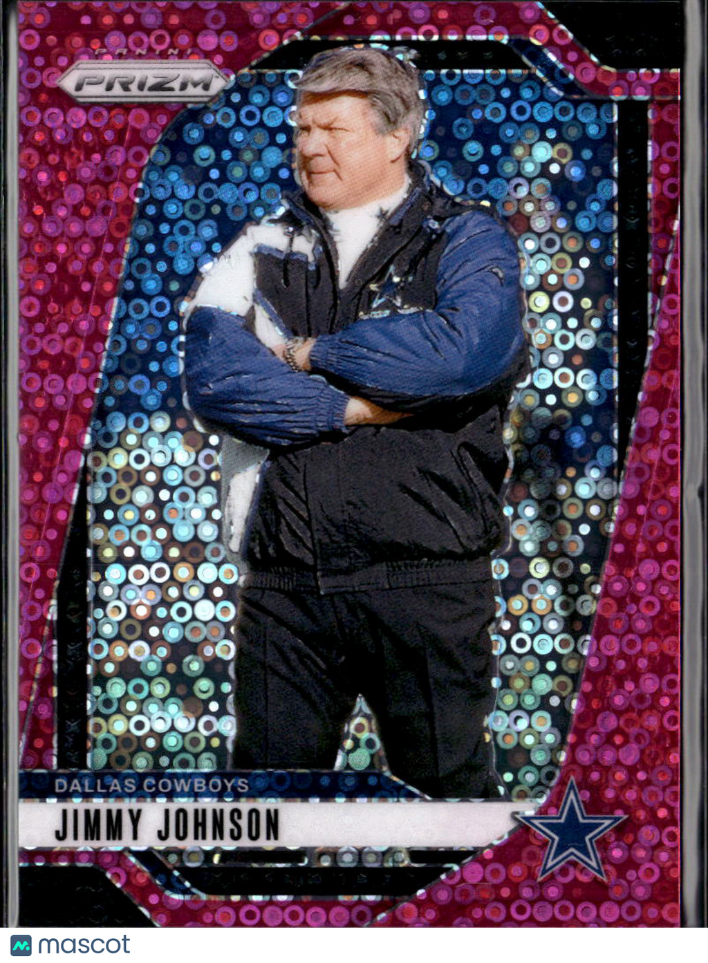 Jimmy Johnson 2024 Prizm Pink Disco Prizm SSP 11/25 Dallas Cowboys