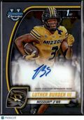 Luther Burden III 2024 Bowman Chrome 1st Auto Autograph RC Bears Missouri Tigers