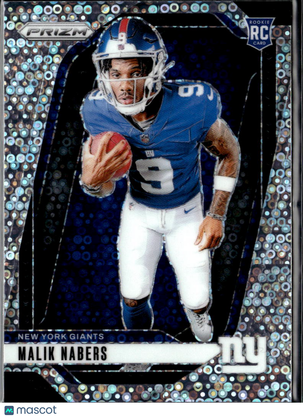 Malik Nabers 2024 Prizm Rookie Variation Disco SSP RC New York Giants