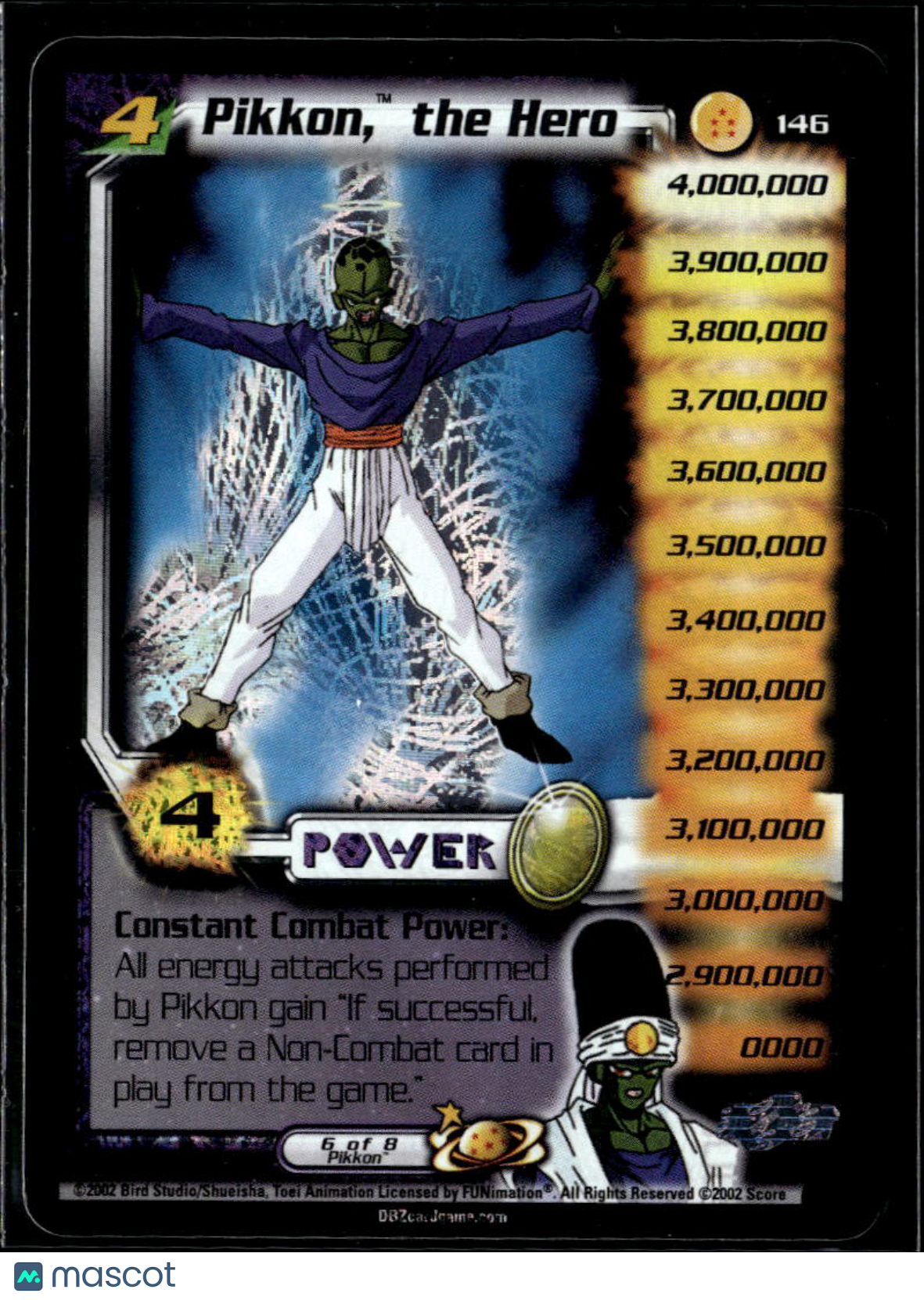 Pikkon, The Herro 2002 Score Holo Foil Dragon Ball Z