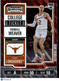 Chendall Weaver 2025 Contenders Red Rookie RC 46/50 Texas Longhorns