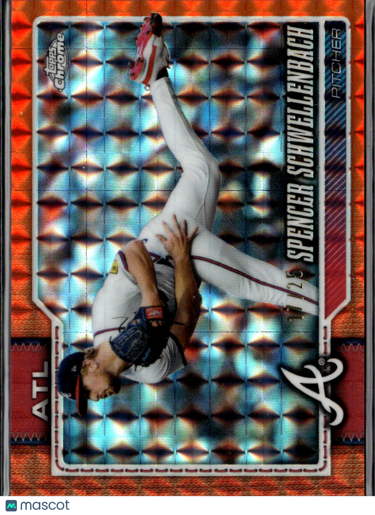 Spencer Schwellenbach 2026 Topps Chrome Orange Geometric Refractor 17/25 Braves