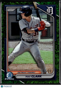 Max Clark 2024 Bowman Chrome Grass Green Refractor 62/99 Detroit Tigers