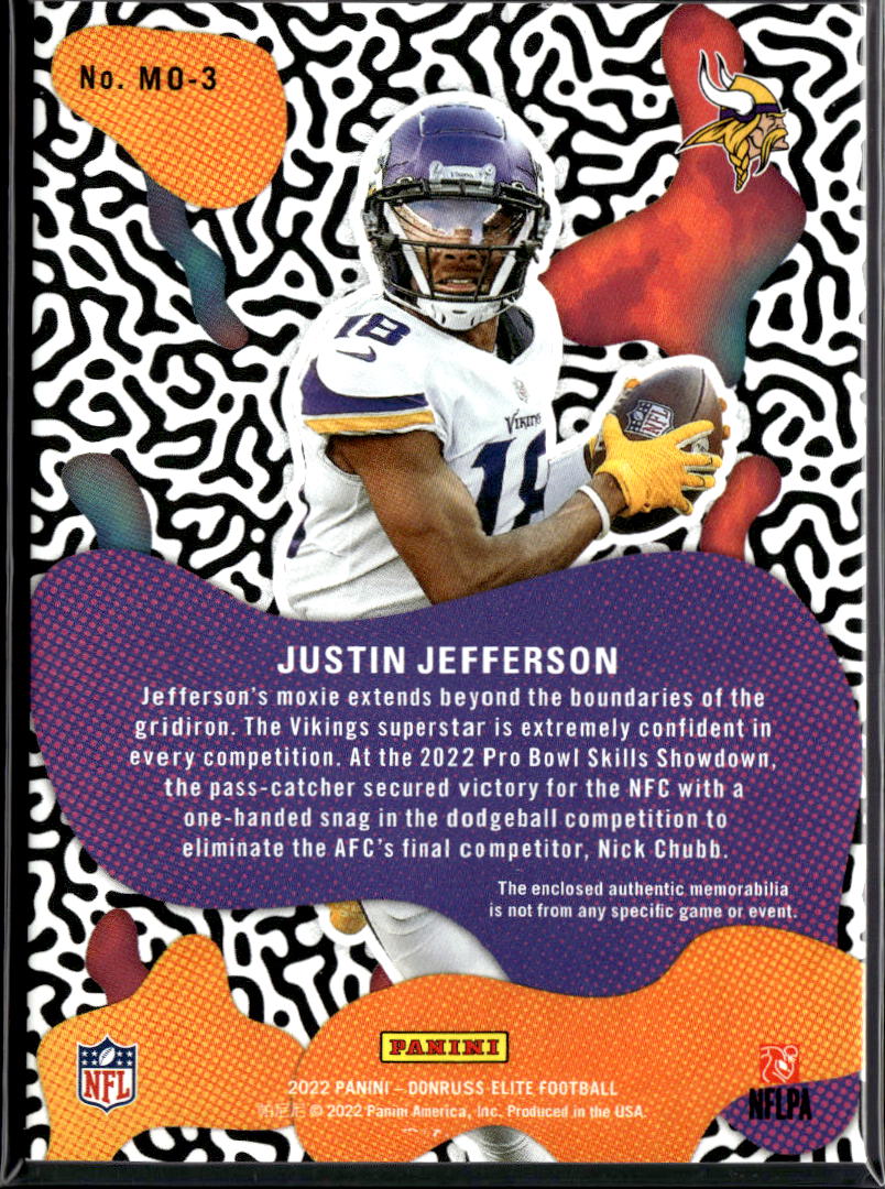 Justin Jefferson 2022 Elite Moxie Jersey Patch Minnesota Vikings