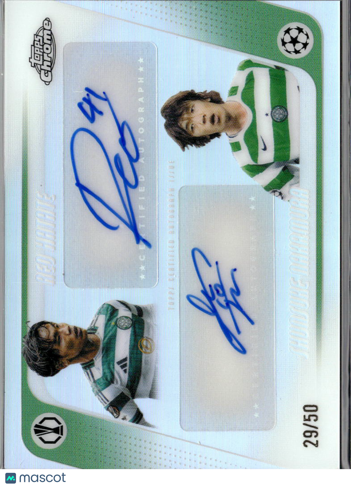 Reo Hatate / Shunsuke Nakamura 2026 Topps Chrome Auto Autograph 29/50 Celtic FC