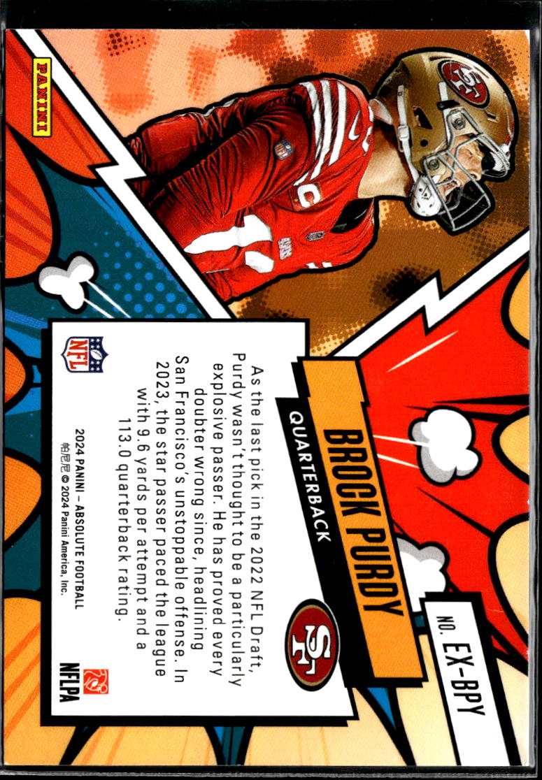 Brock Purdy 2024 Absolute Explosive SSP CASE HIT San Francisco 49ers