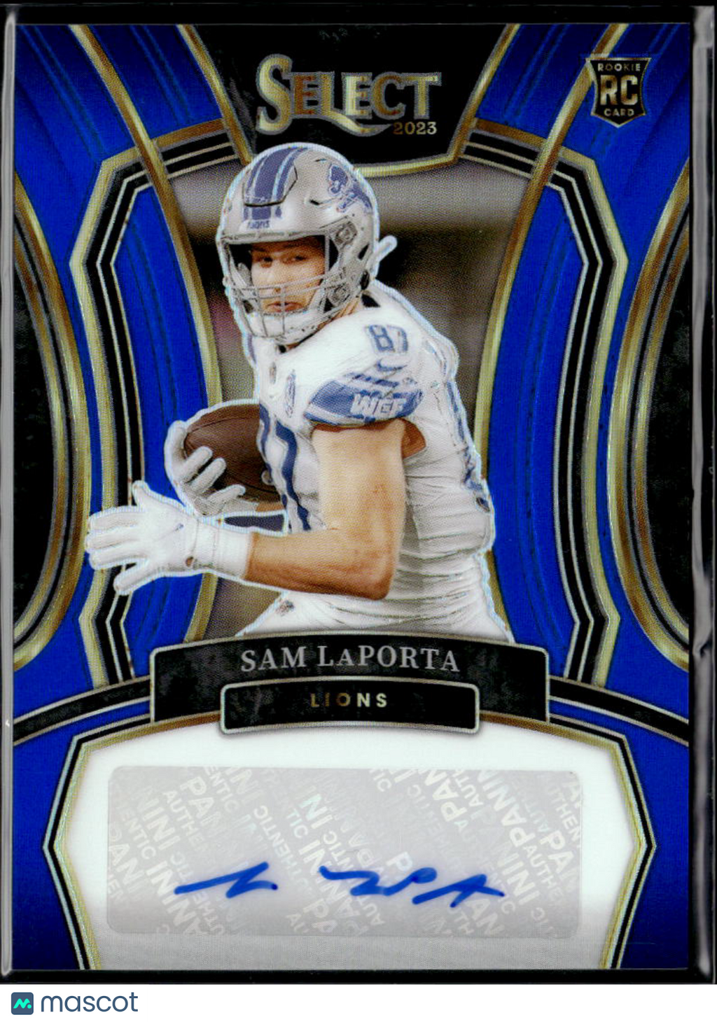 Sam LaPorta 2023 Select Auto Autograph Blue Rookie RC 66/99 Detroit Lions