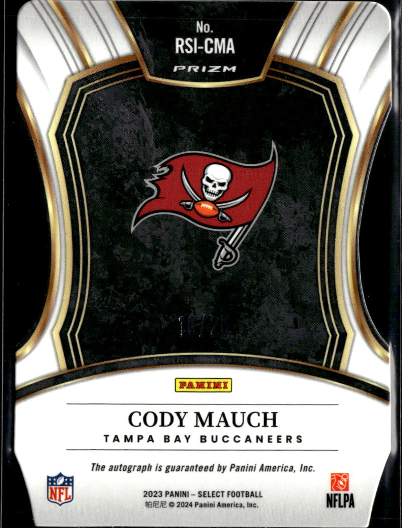 Cody Mauch 2023 Select Tie-Dye Auto Autograph RC 16/25 Tampa Bay Buccaneers