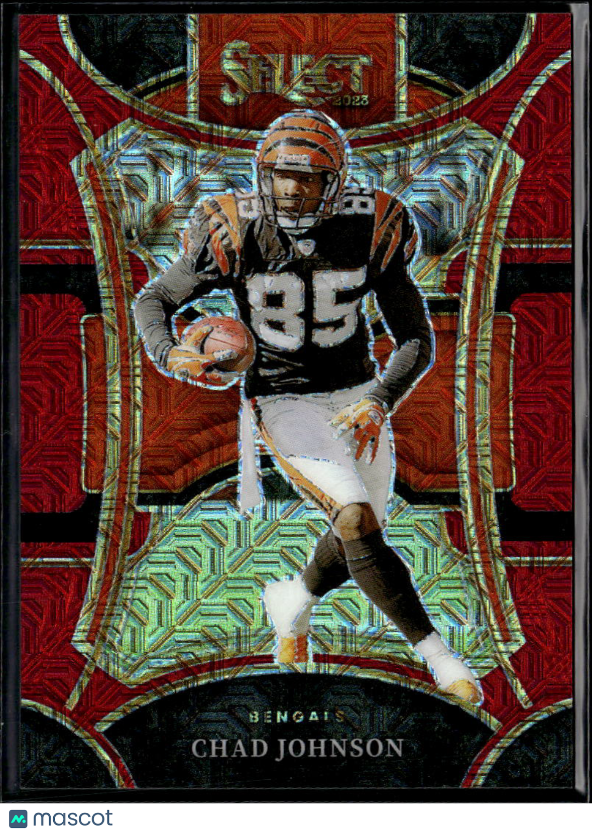 Chad Johnson 2023 Select Suite Level Red Mojo Prizm 43/49 Cincinnati Bengals