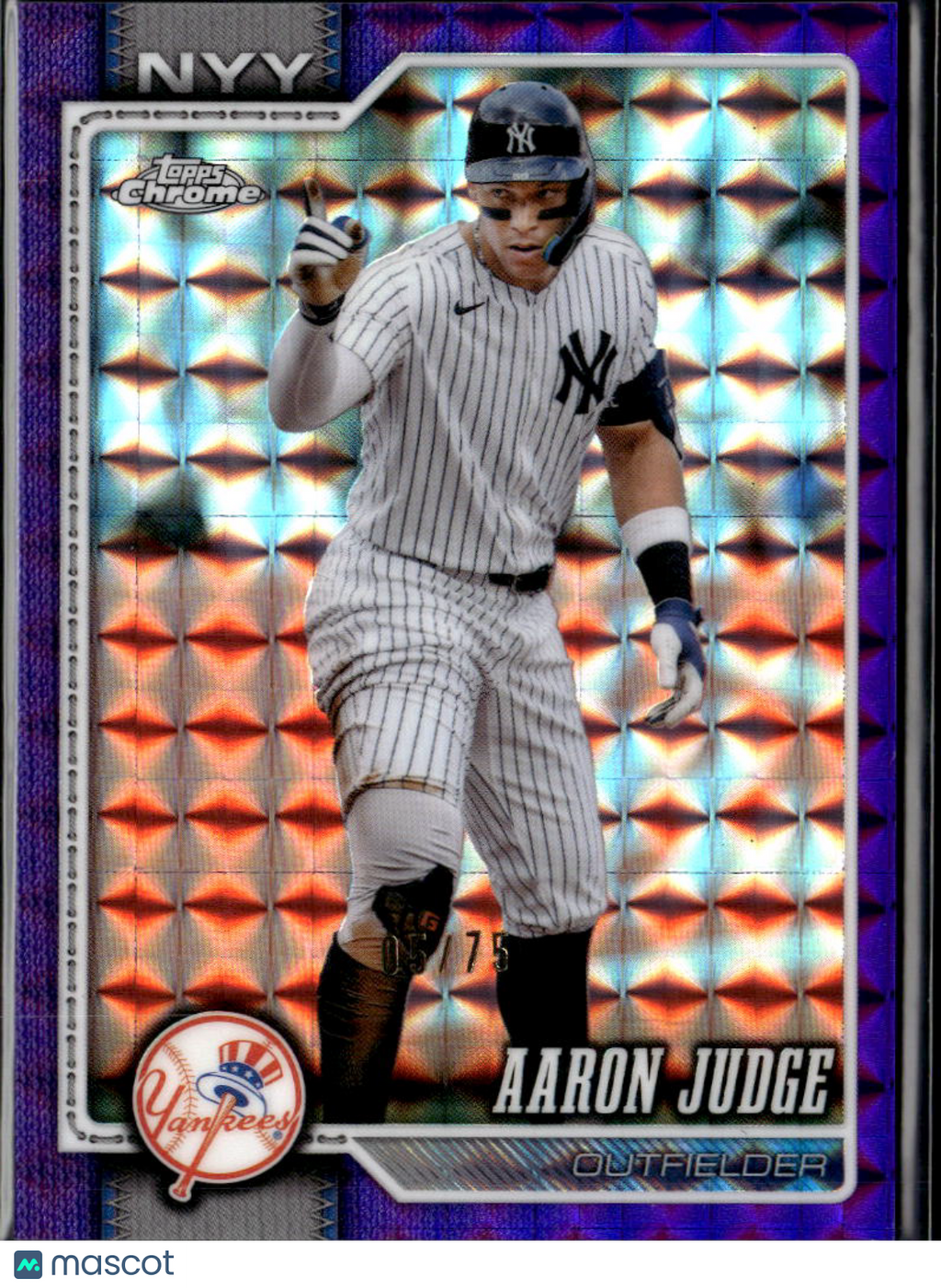 Aaron Judge 2026 Topps Chrome Purple Geometric Refractor 5/75 New York Yankees