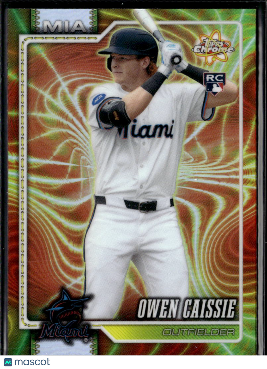 Owen Caissie 2026 Topps Chrome Radiating Rookies SSP RC Miami Marlins
